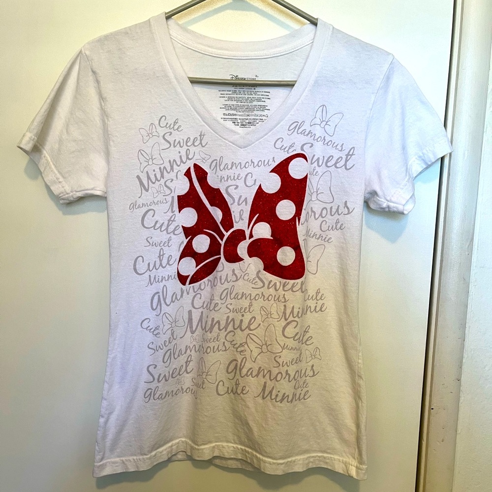 Glitter Bow Minnie Mouse tee
